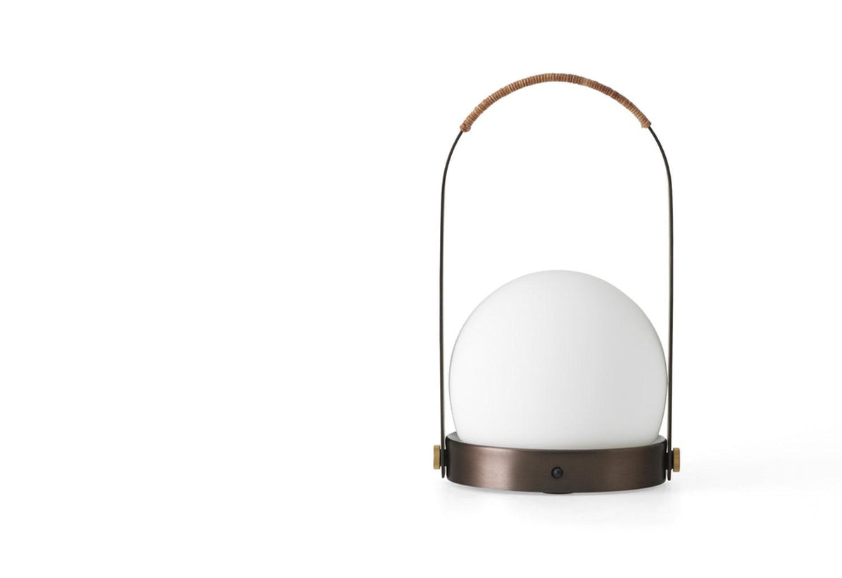 Carrie Portable | Bronzed Brass/Leather, Norm.architects, Audo copenhagen