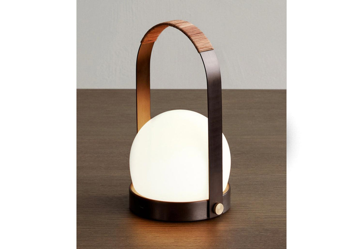 Carrie Portable | Bronzed Brass/Leather, Norm.architects, Audo copenhagen