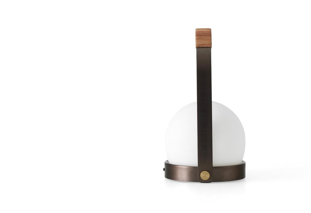 Carrie Portable | Bronzed Brass/Leather, Norm.architects, Audo copenhagen