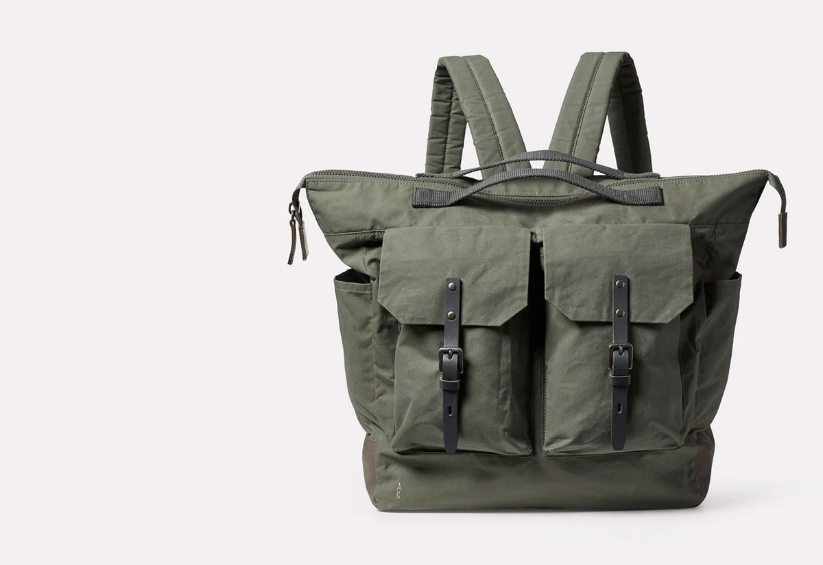 Frank Waxed Cotton Backpack, Ally capellino