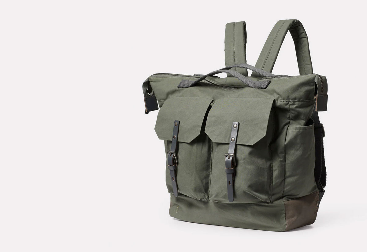 Frank Waxed Cotton Backpack, Ally capellino