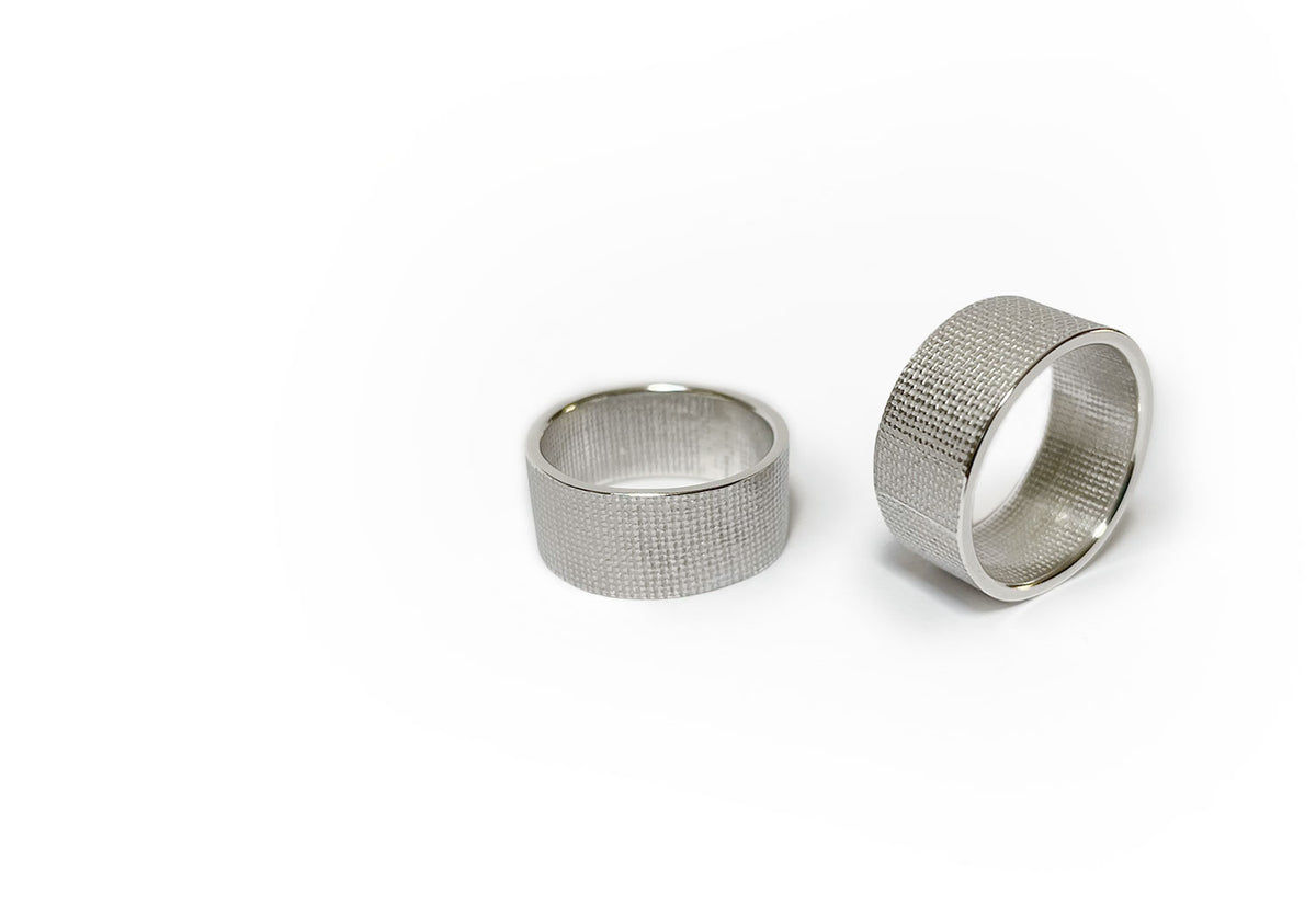 Unisex Textured Band Ring, Kei tominaga