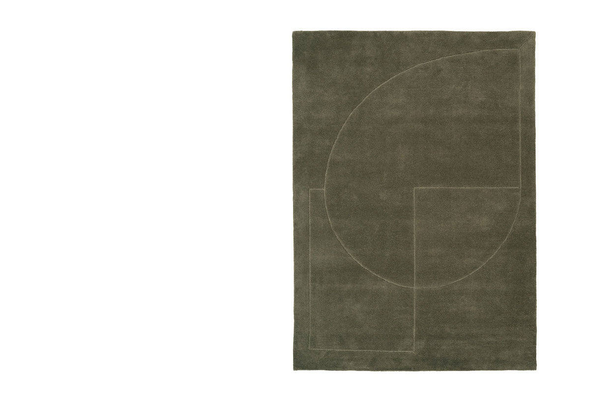 Lineal Poem Rug, Urd moll gundermann, Linie design