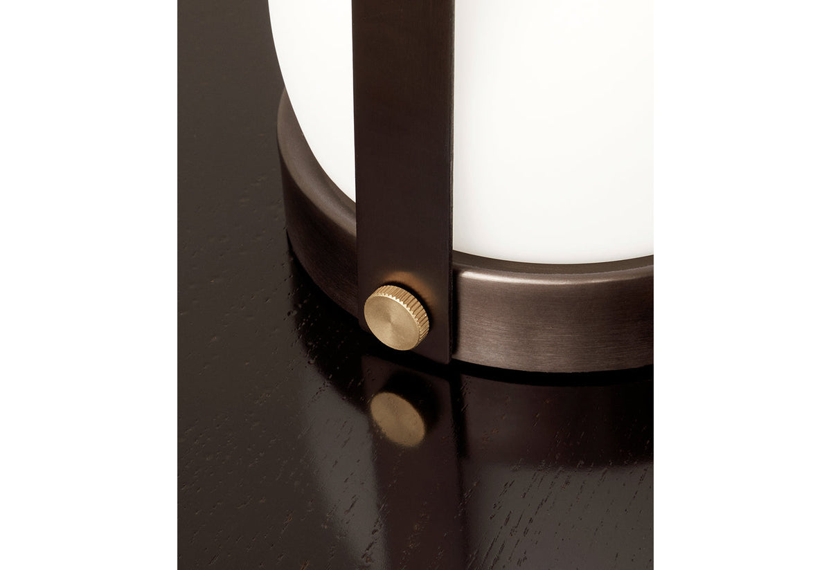 Carrie Portable | Bronzed Brass/Leather, Norm.architects, Audo copenhagen