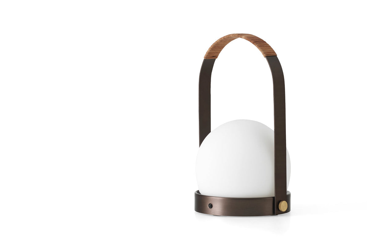 Carrie Portable | Bronzed Brass/Leather, Norm.architects, Audo copenhagen
