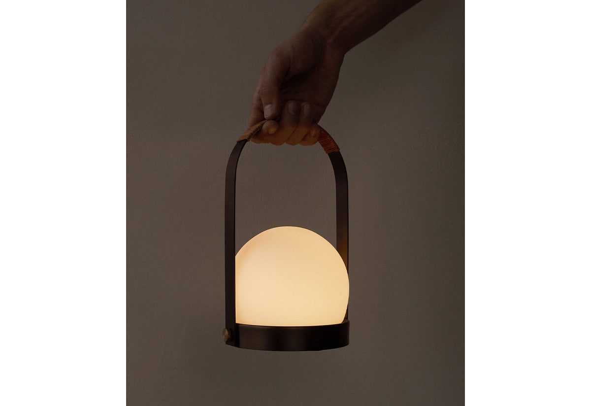 Carrie Portable | Bronzed Brass/Leather, Norm.architects, Audo copenhagen