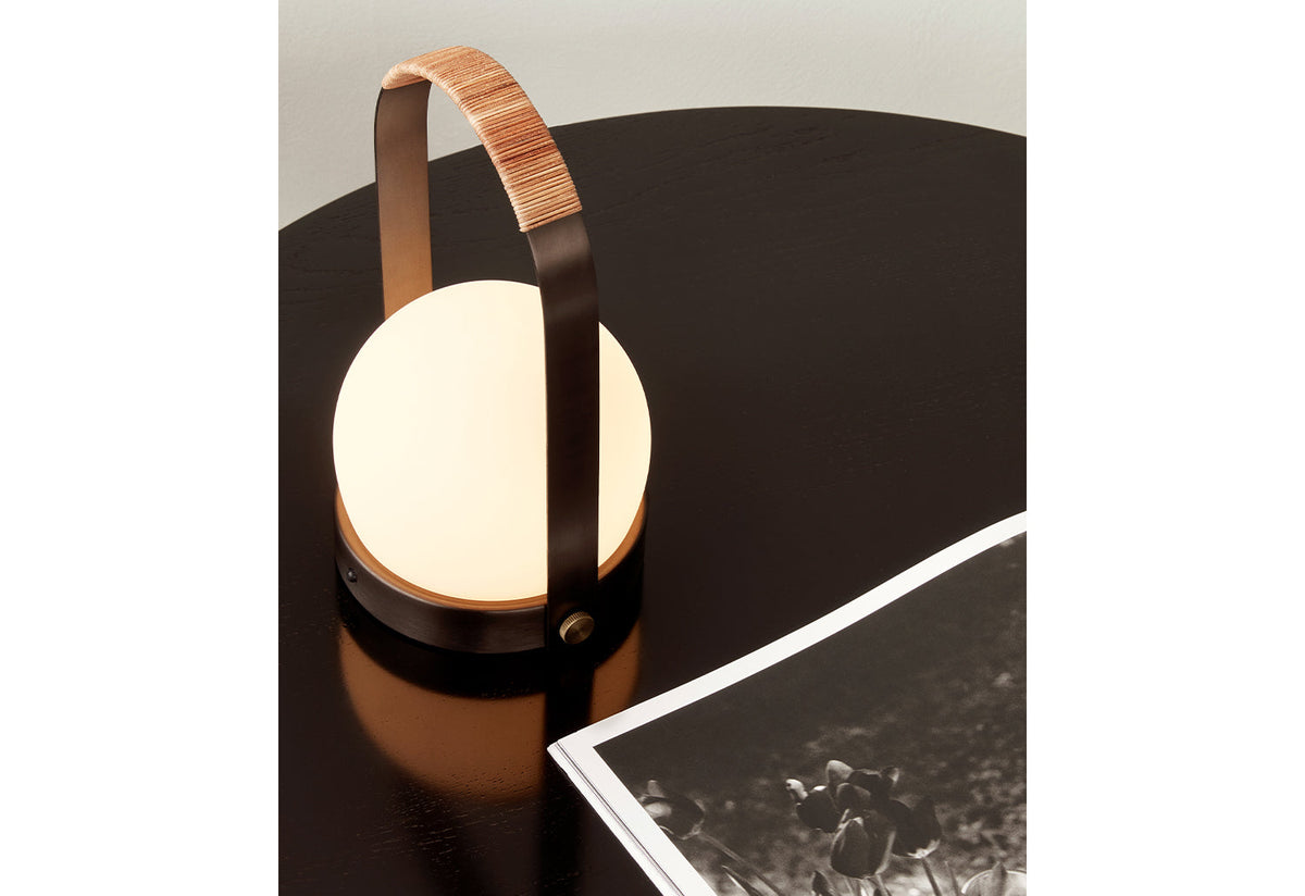 Carrie Portable | Bronzed Brass/Leather, Norm.architects, Audo copenhagen