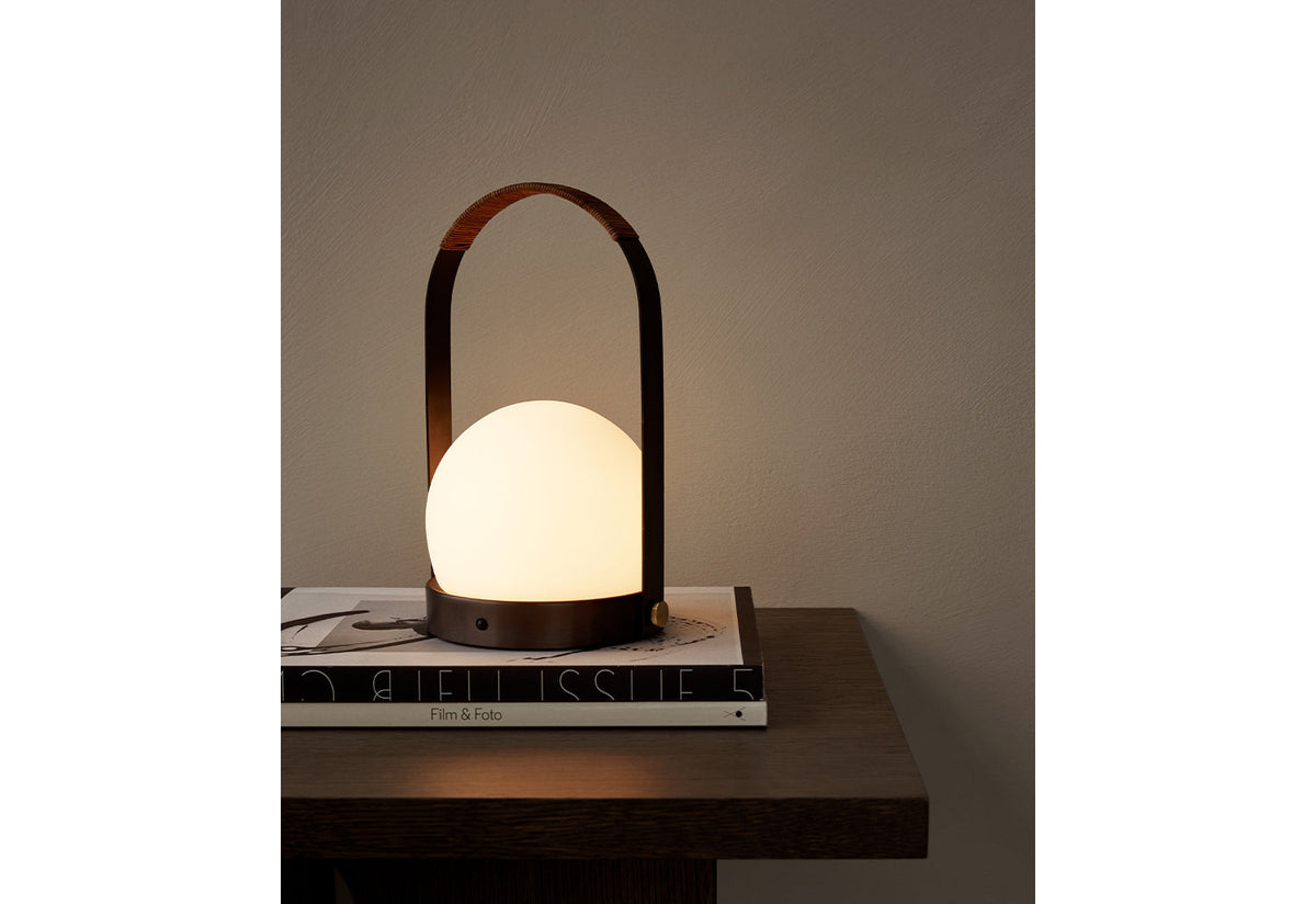 Carrie Portable | Bronzed Brass/Leather, Norm.architects, Audo copenhagen