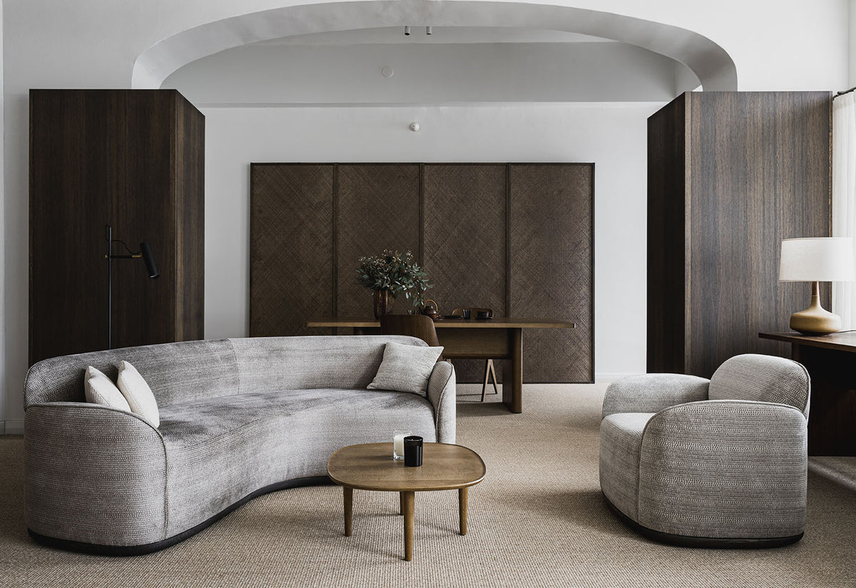 Unio Curved Sofa, Timo mikkonen and antti rouhunkoski, Nikari