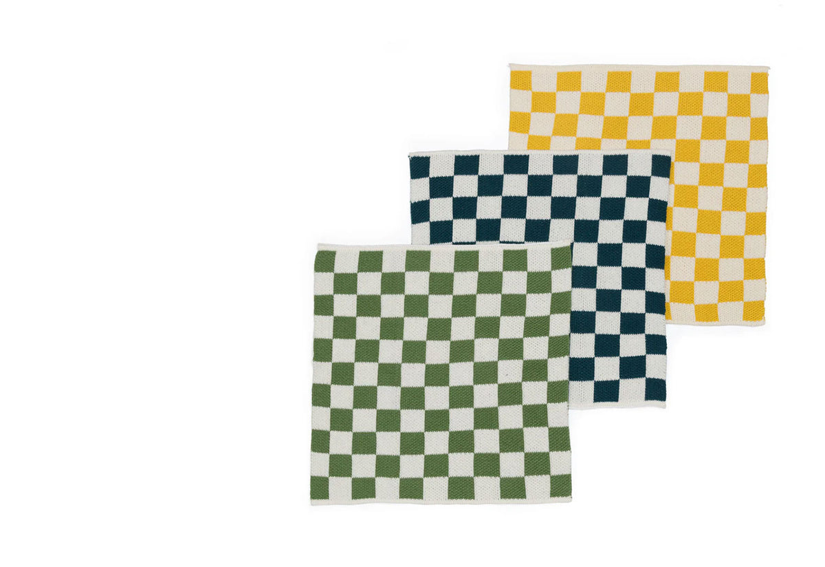 Citrus Check Dishcloths, Harada orimono