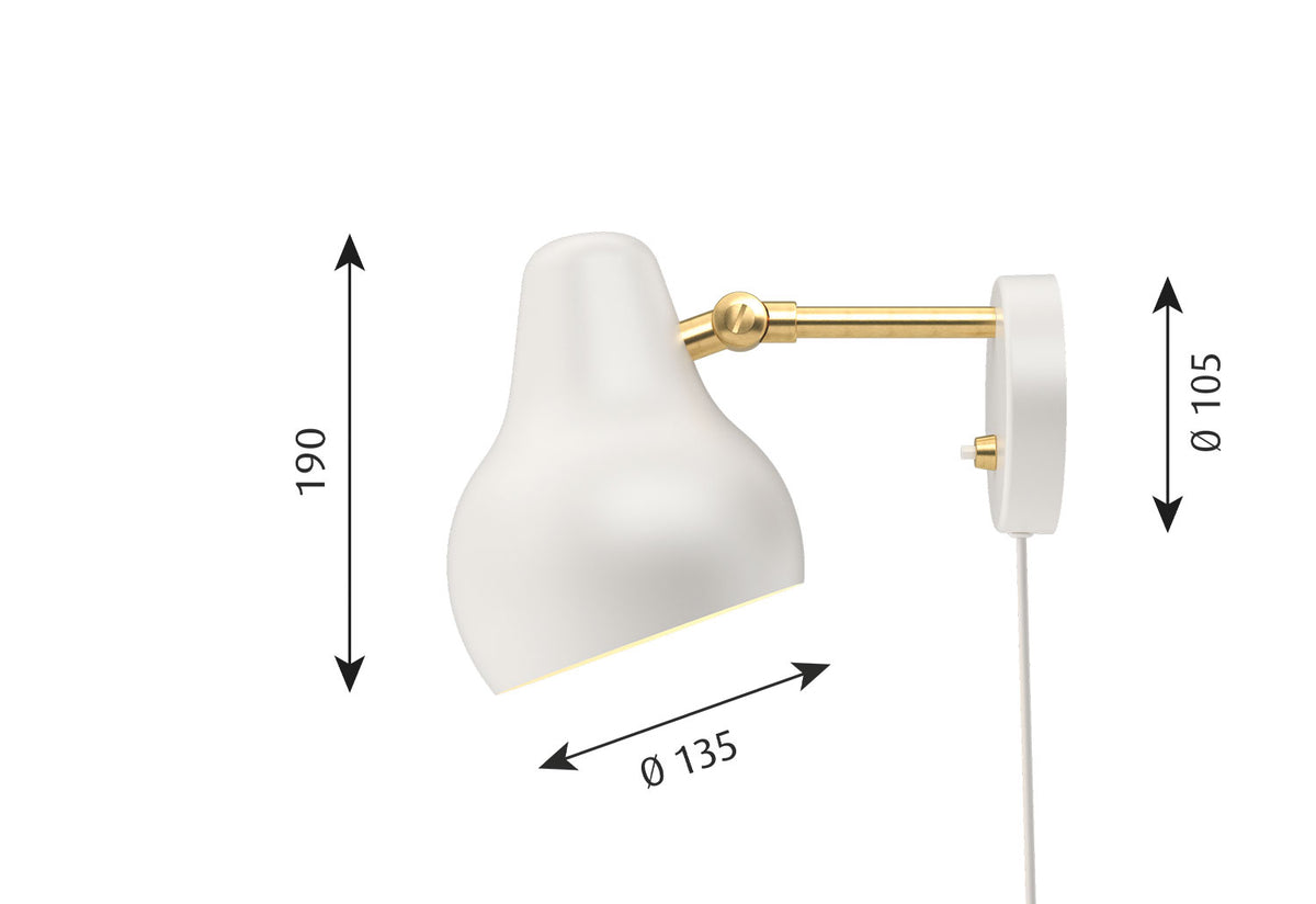 VL38 Wall Light, Vilhelm lauritzen, Louis poulsen