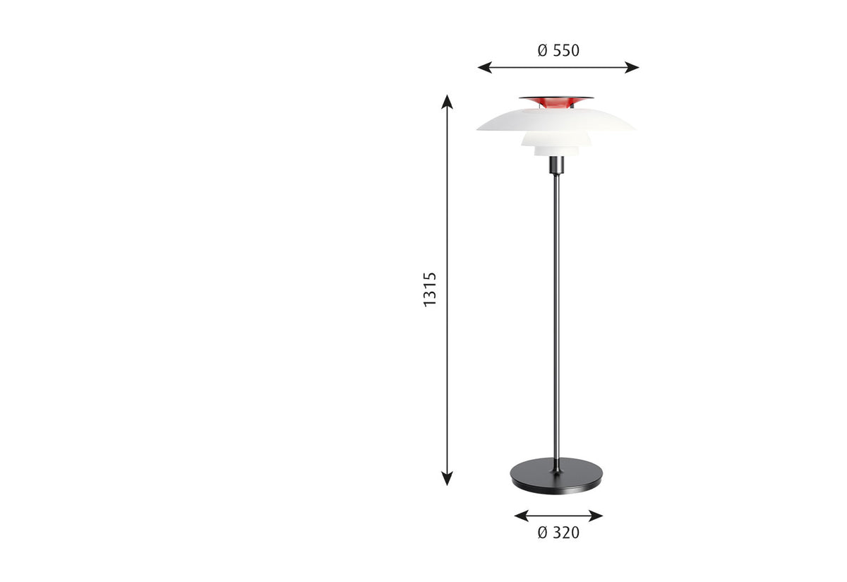 PH 80 Floor Light, Poul henningsen, Louis poulsen