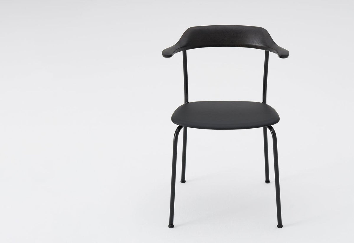 Hiroshima Chair | Upholstered | Black, Naoto fukasawa, Maruni