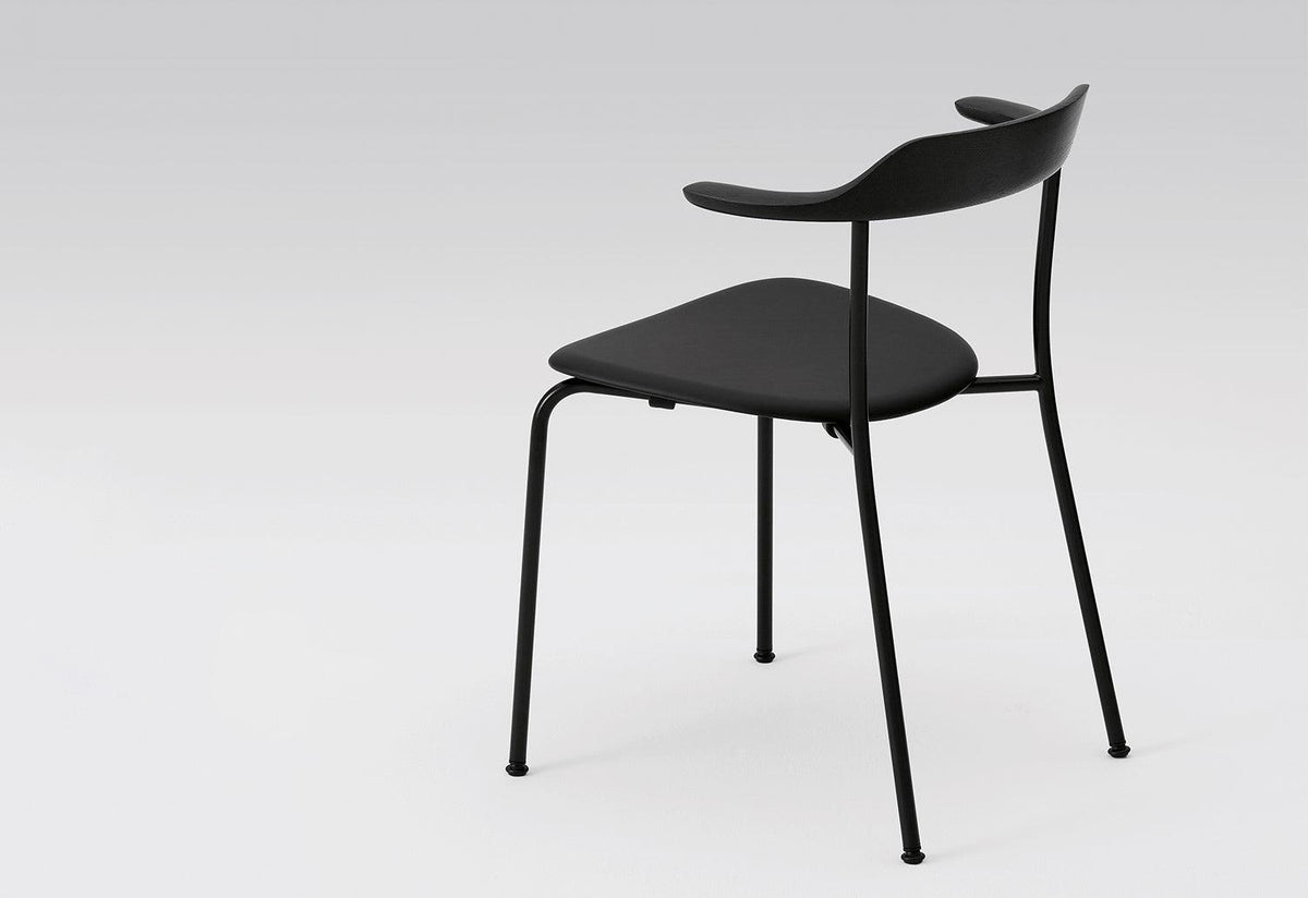 Hiroshima Chair | Upholstered | Black, Naoto fukasawa, Maruni