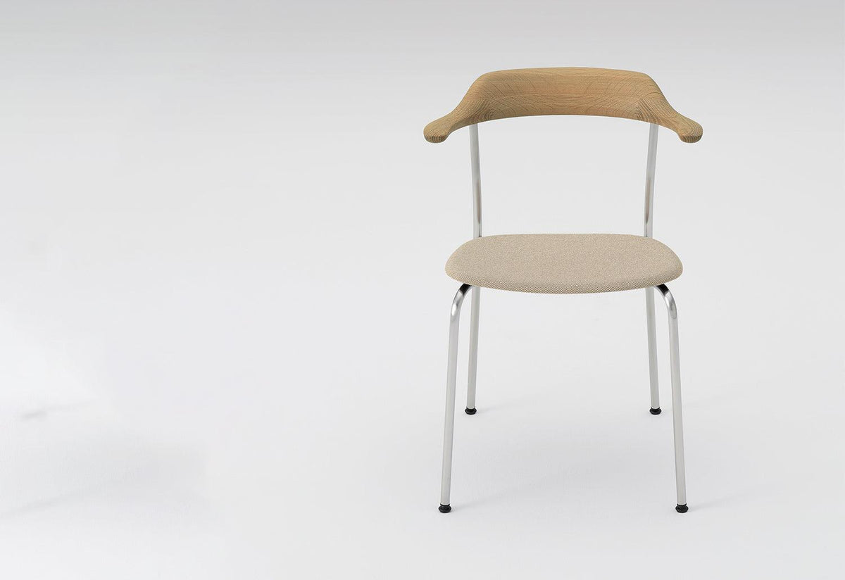 Hiroshima Chair | Upholstered | Chrome, Naoto fukasawa, Maruni