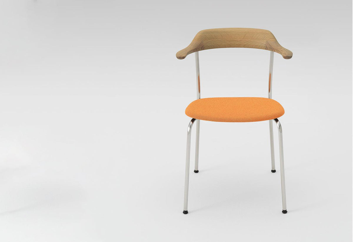 Hiroshima Chair | Upholstered | Chrome, Naoto fukasawa, Maruni