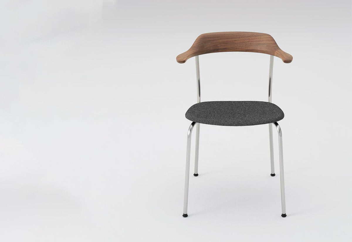 Hiroshima Chair | Upholstered | Chrome, Naoto fukasawa, Maruni