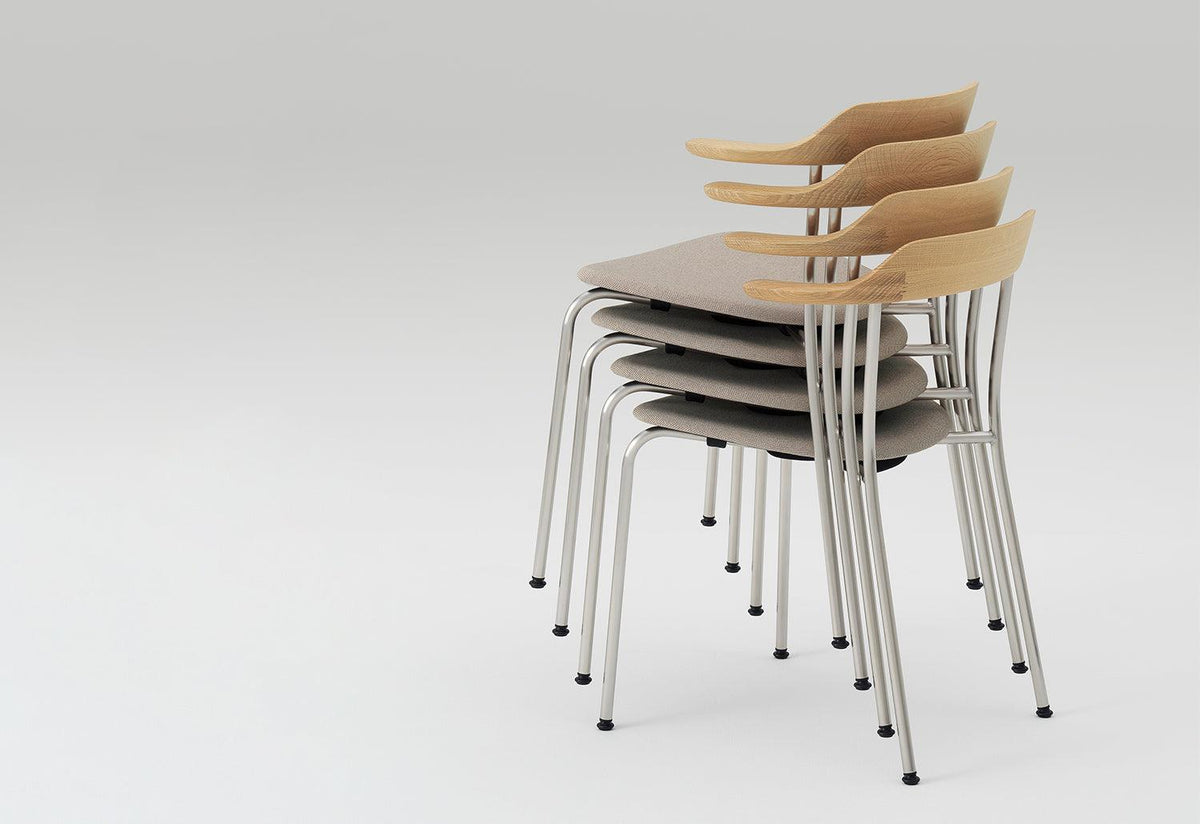 Hiroshima Chair | Upholstered | Chrome, Naoto fukasawa, Maruni