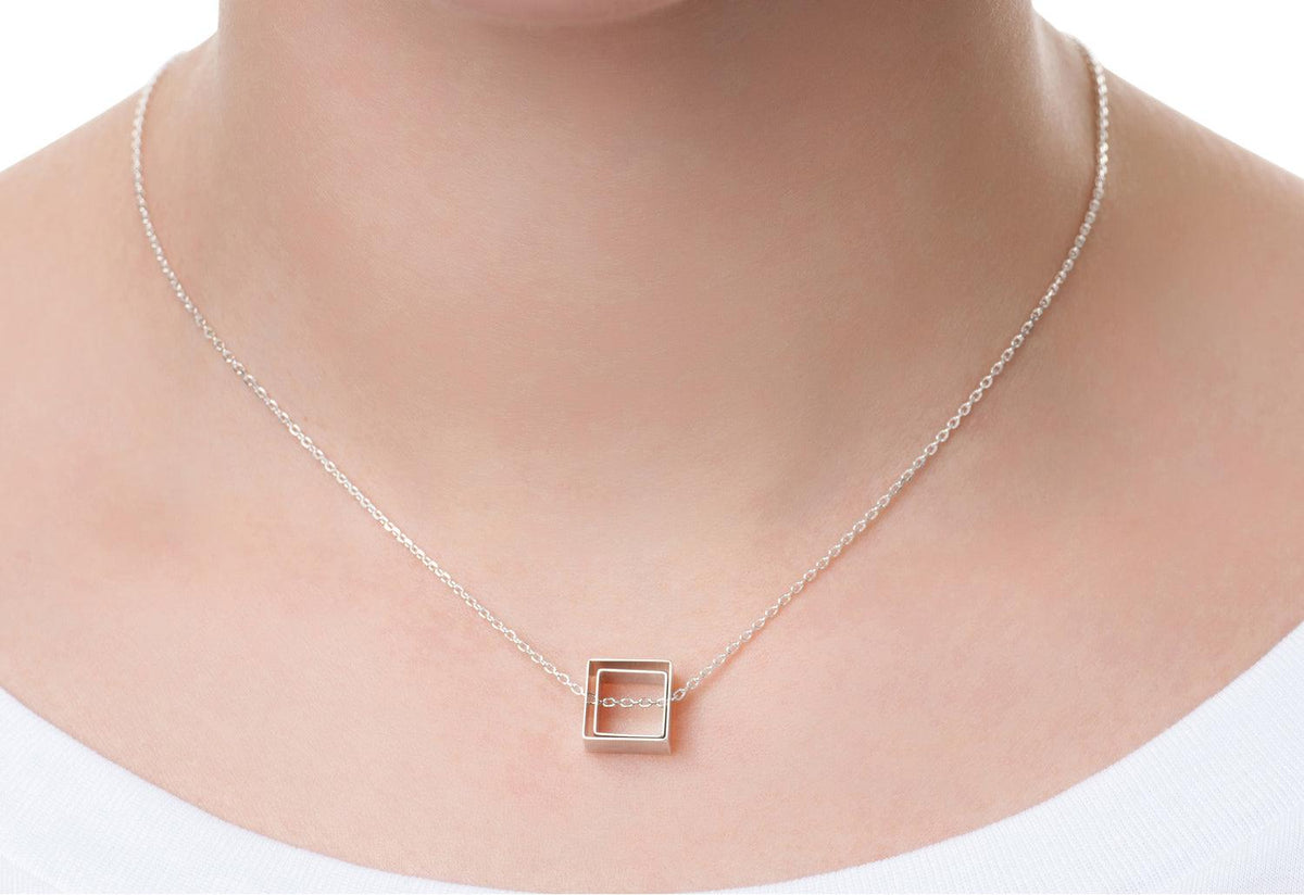 Shape in Shape Necklace | Square, Kei tominaga