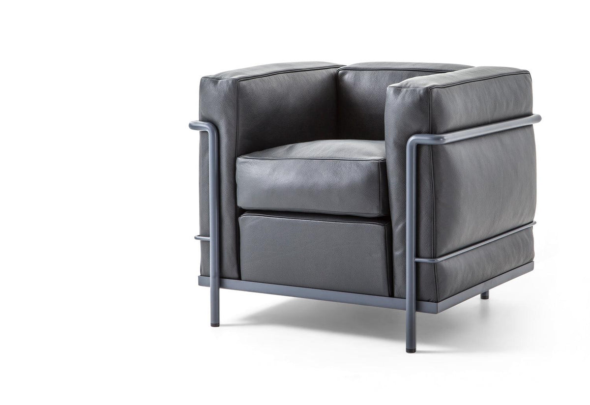 2 Fauteuil Grand Confort | Petit Modèl | Enamel Base, Le corbusier jeanneret perriand, Cassina