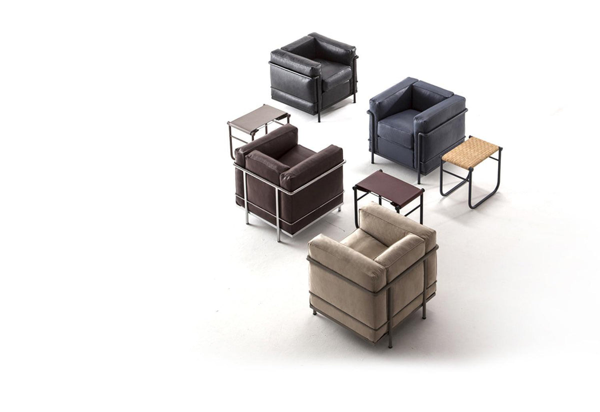 2 Fauteuil Grand Confort | Petit Modèl | Enamel Base, Le corbusier jeanneret perriand, Cassina