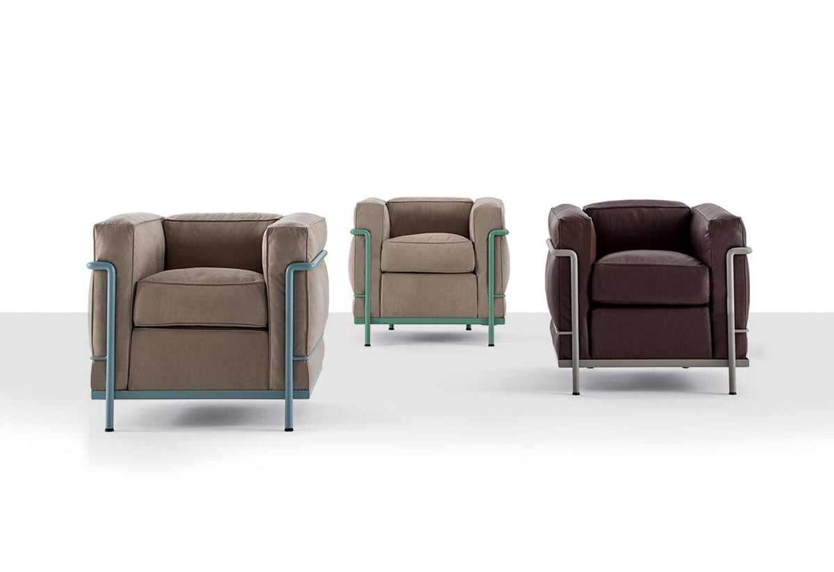 2 Fauteuil Grand Confort | Petit Modèl | Enamel Base, Le corbusier jeanneret perriand, Cassina