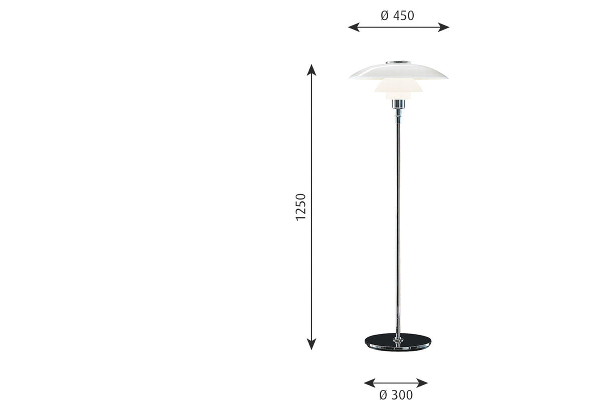 PH 4 1/2 Floor Light, Poul henningsen, Louis poulsen