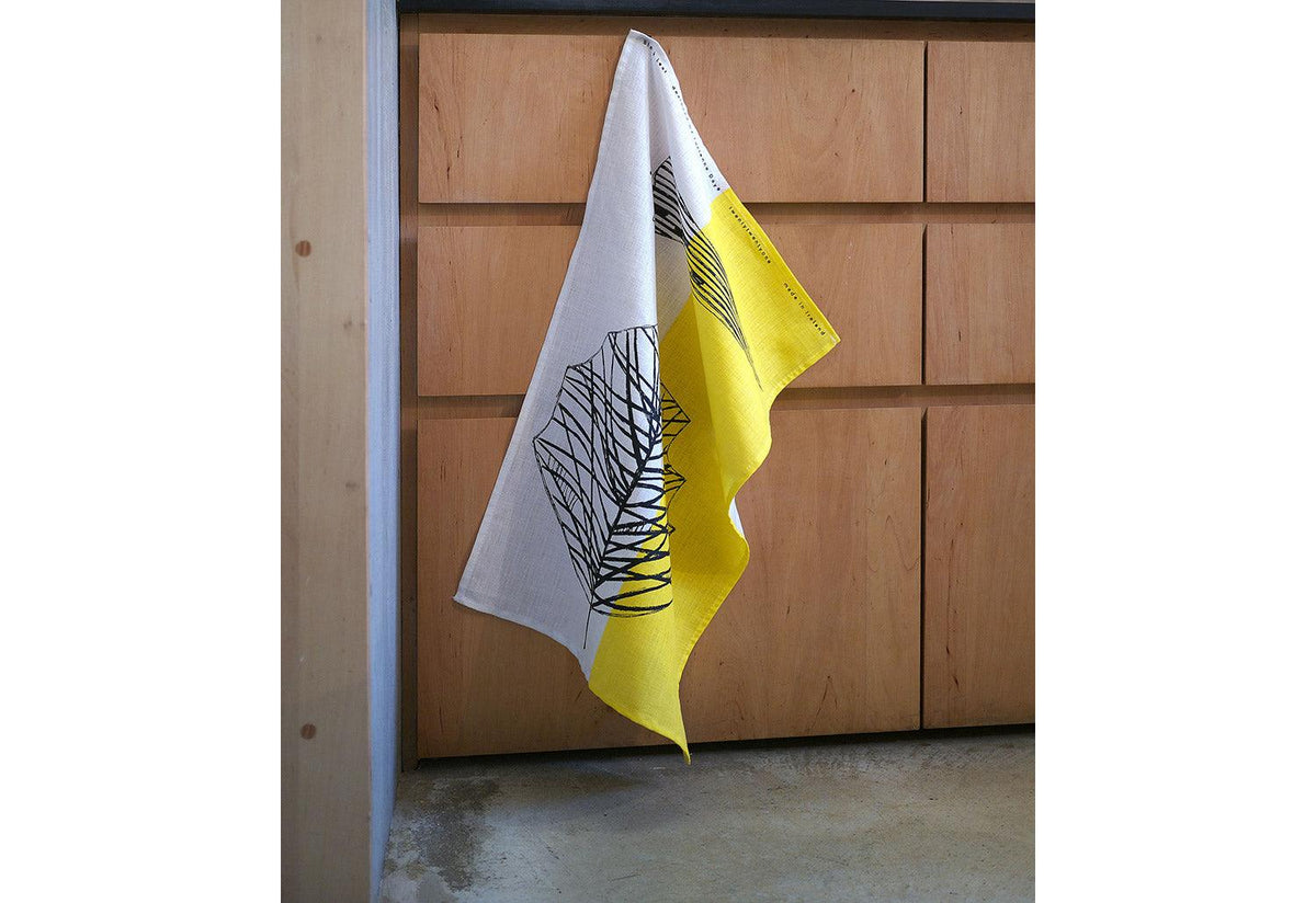 Black Leaf Tea Towel, Lucienne day, Twentytwentyone