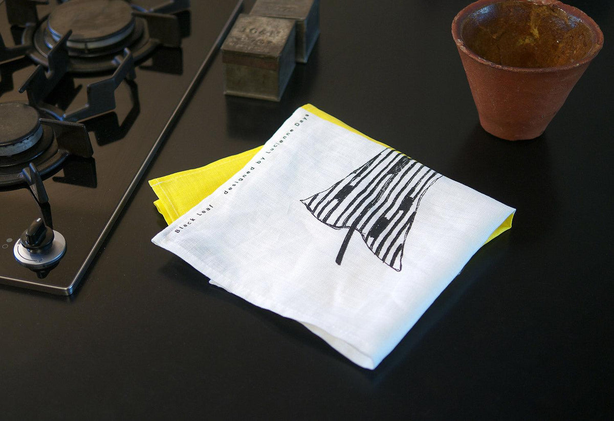 Black Leaf Tea Towel, Lucienne day, Twentytwentyone