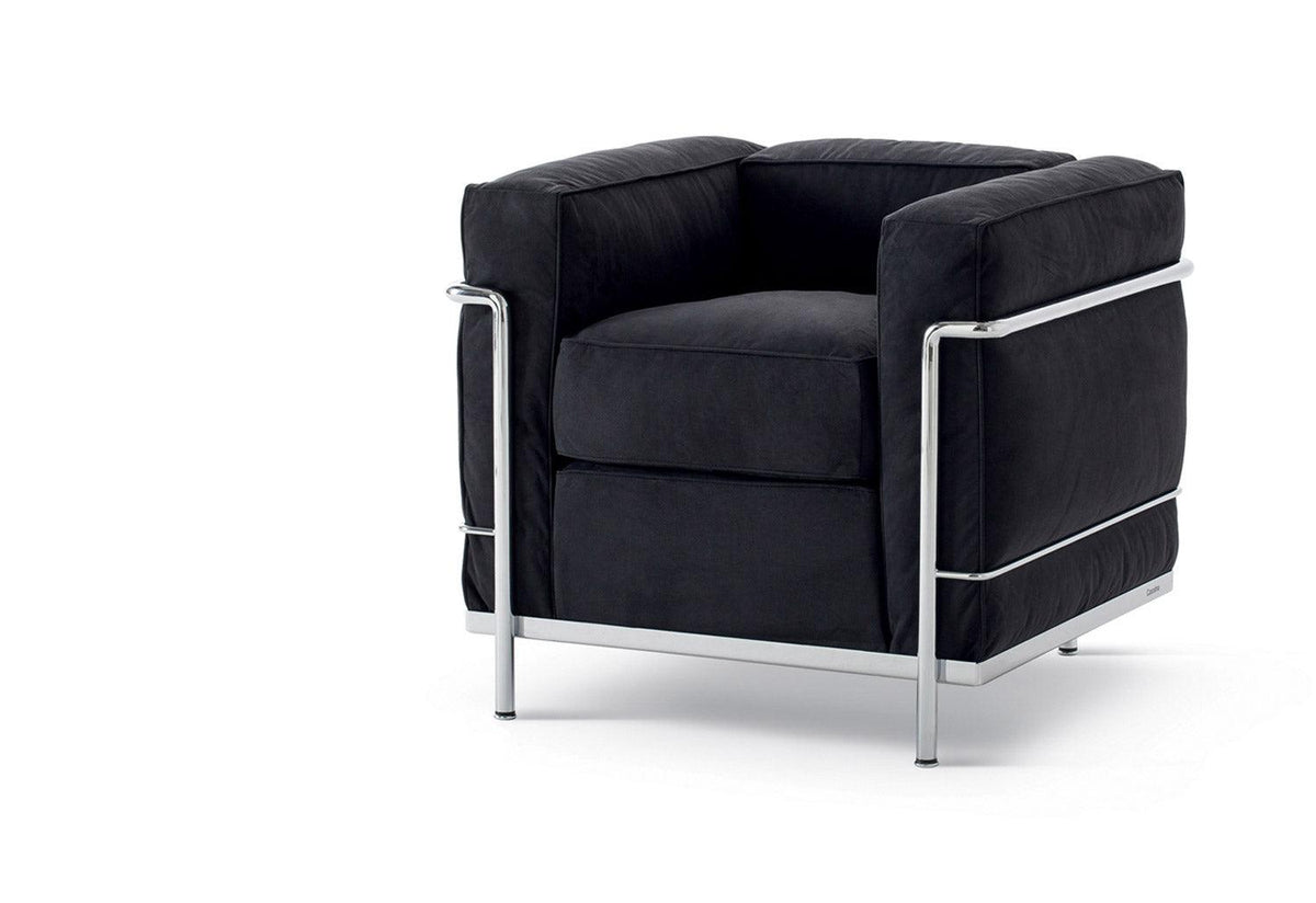 2 Fauteuil Grand Confort | Petit Modèle | Chrome Base, Le corbusier jeanneret perriand, Cassina