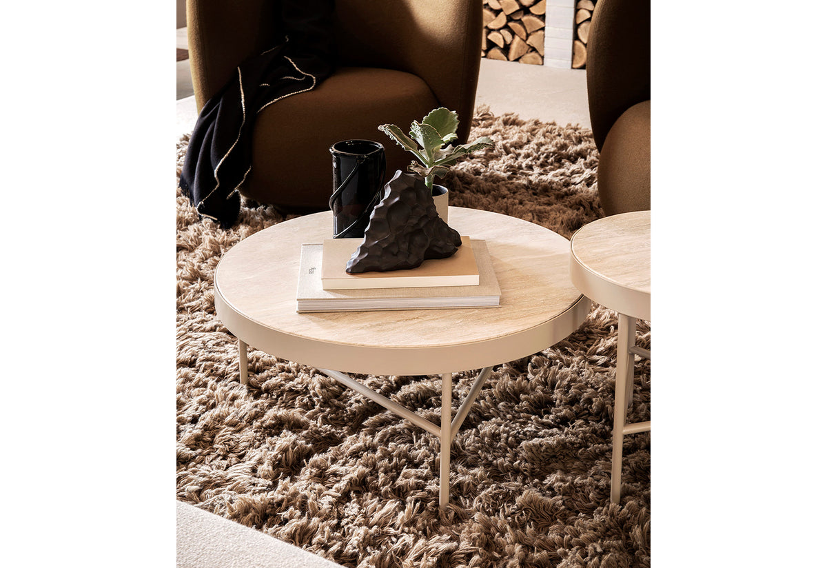 Travertine Side Table | Large, Ferm living