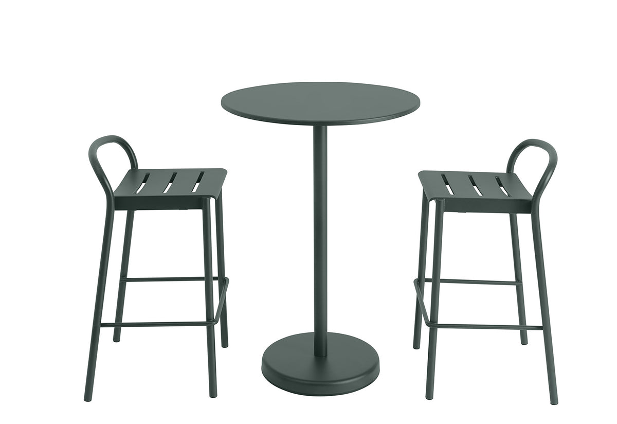Linear Steel Café Table | Round, Thomas bentzen, Muuto