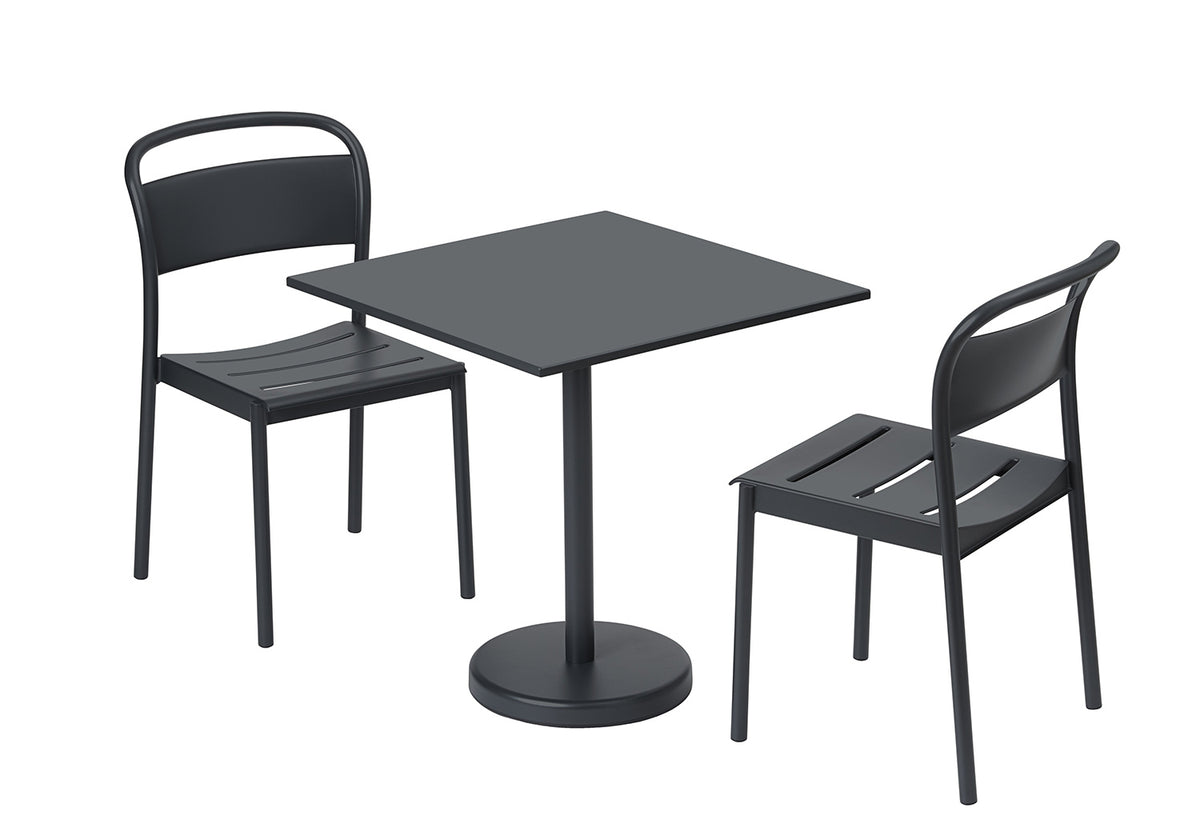 Linear Steel Café Table | Square, Thomas bentzen, Muuto