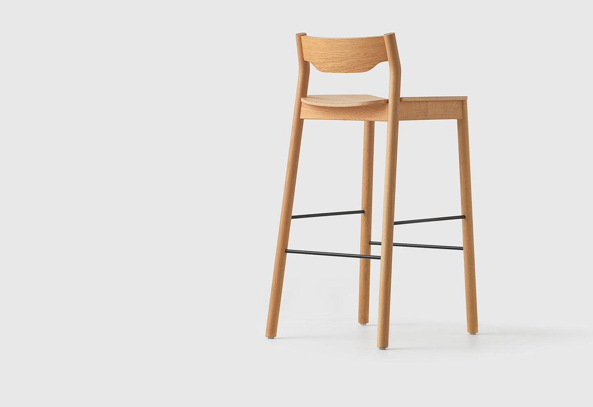 Tangerine Stool with Back, Simon james, Resident