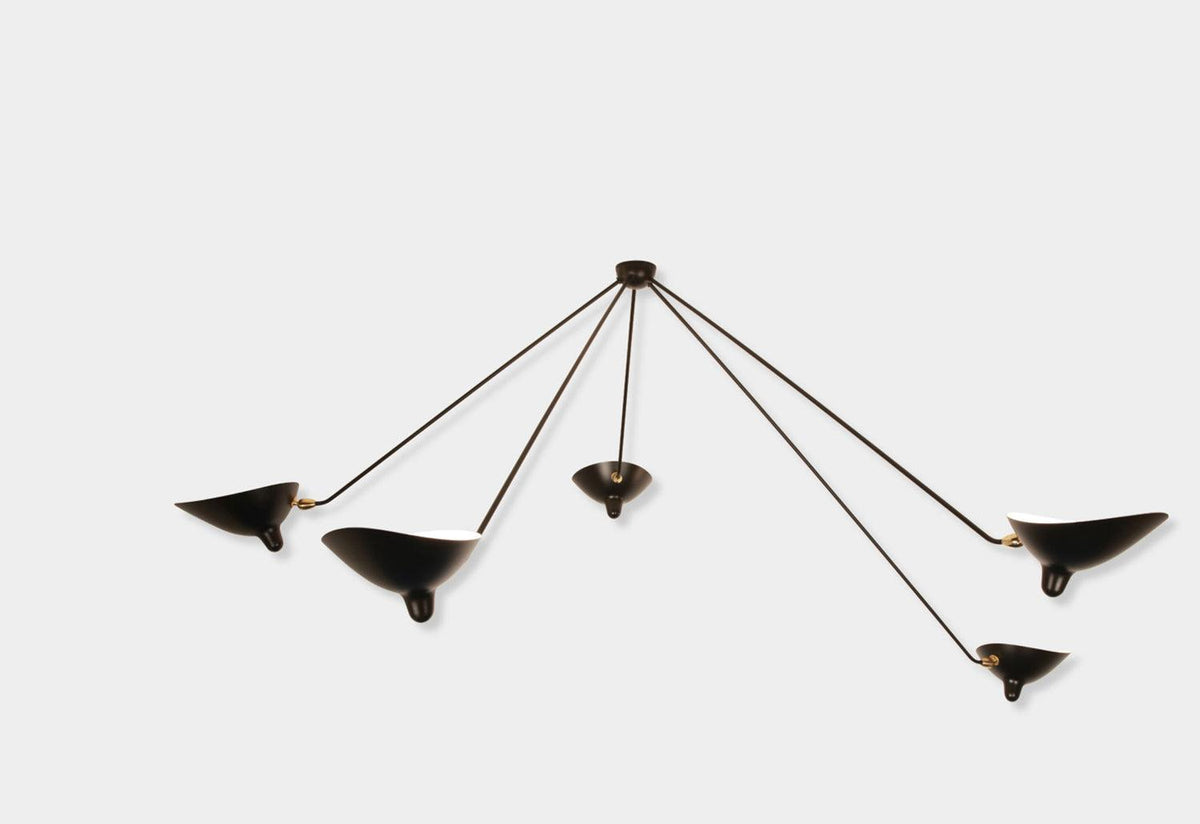 Plafonnier 2 Bras Fixe, Serge mouille, Serge mouille editions