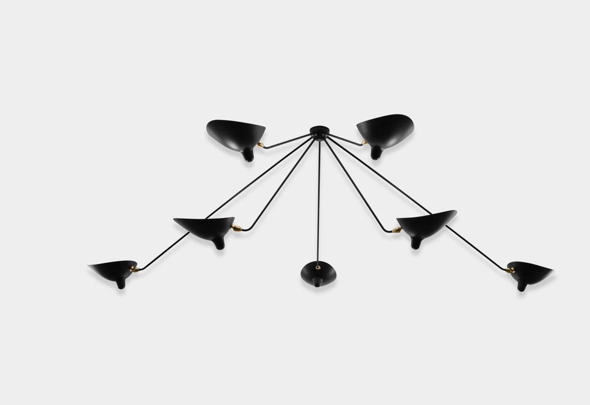 Plafonnier 2 Bras Fixe, Serge mouille, Serge mouille editions