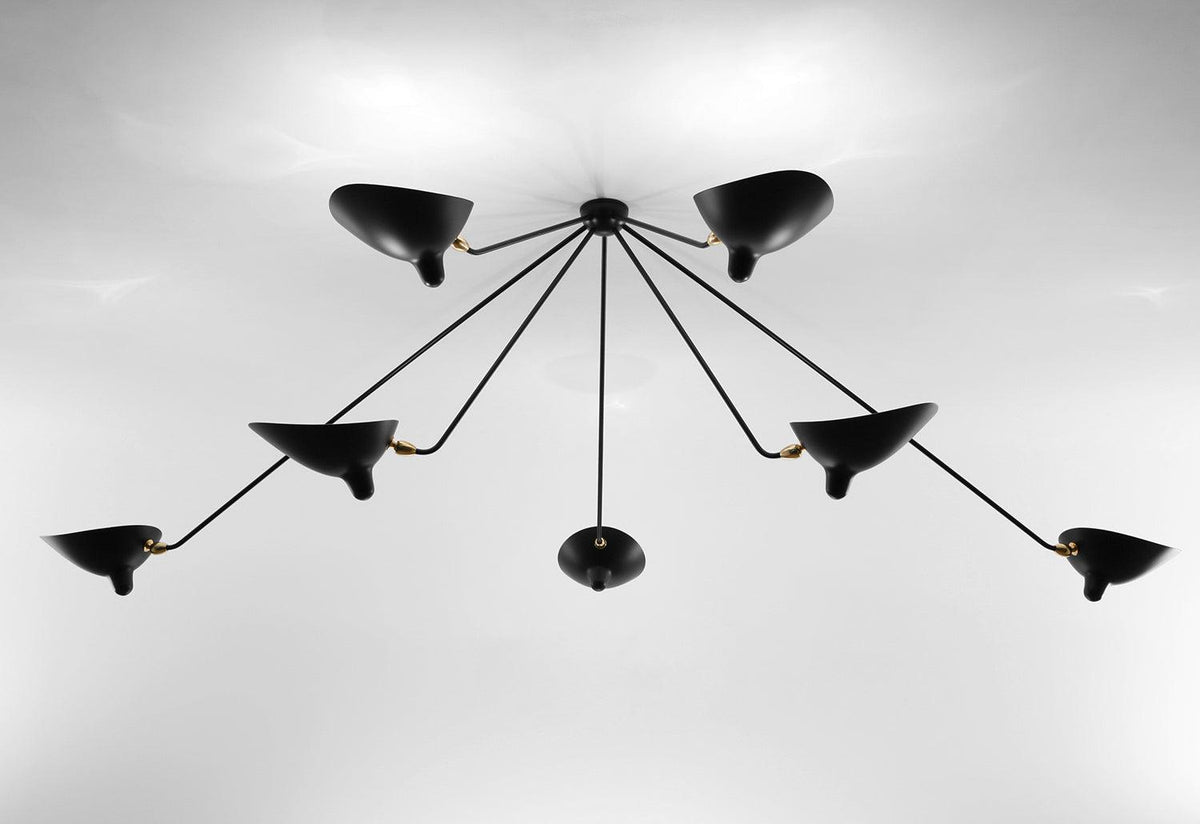 Plafonnier 2 Bras Fixe, Serge mouille, Serge mouille editions