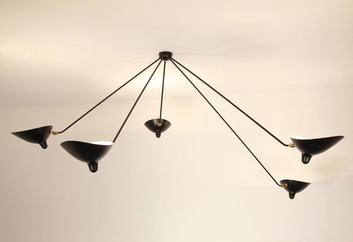 Plafonnier 2 Bras Fixe, Serge mouille, Serge mouille editions