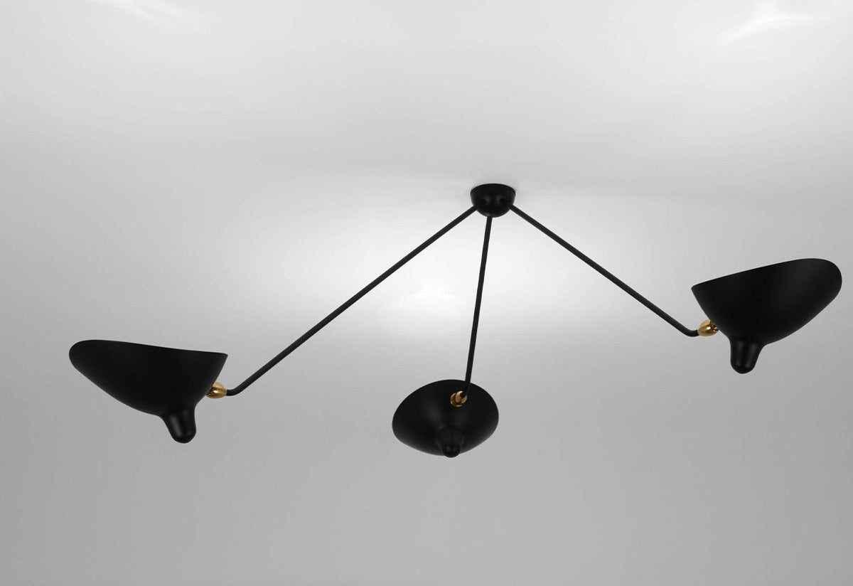 Plafonnier 2 Bras Fixe, Serge mouille, Serge mouille editions