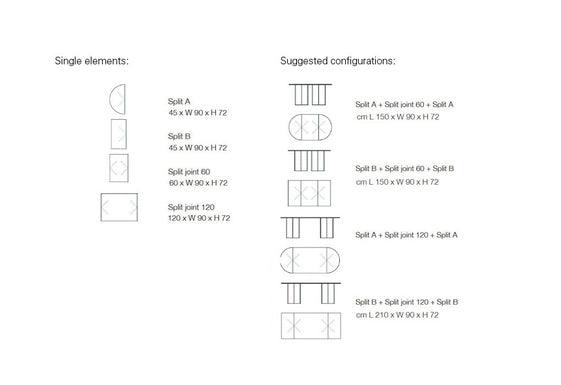 Split Joint Table System, Nendo, Marsotto