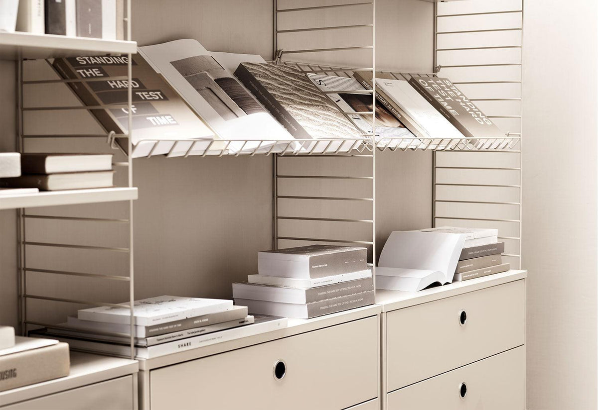 String System | Magazine Wire Shelf, Nisse strinning, String