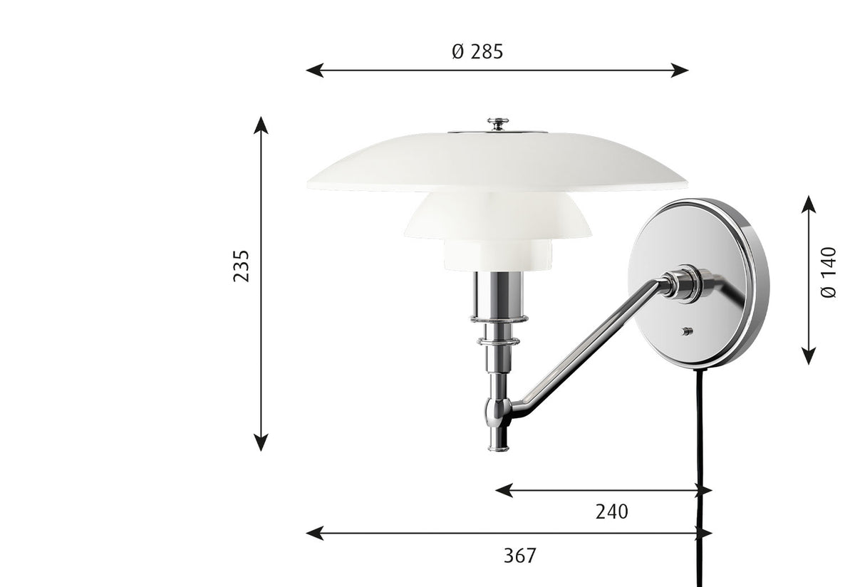 PH 3/2 Wall Light, Poul henningsen, Louis poulsen