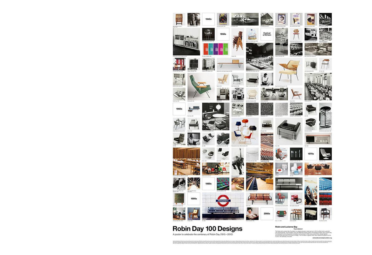 Robin Day 100 Designs Poster, Robin day, Studio fernando gutierrez, Twentytwentyone