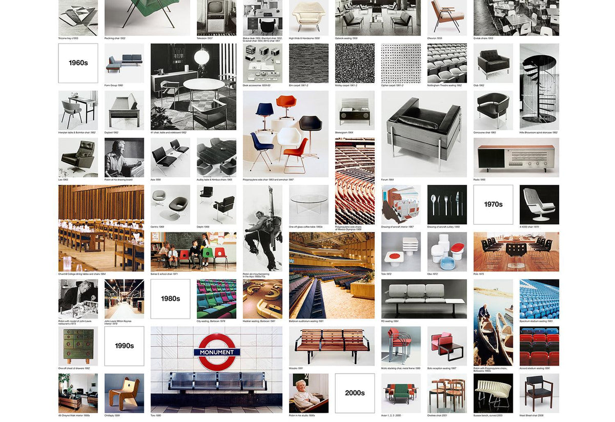Robin Day 100 Designs Poster, Robin day, Studio fernando gutierrez, Twentytwentyone